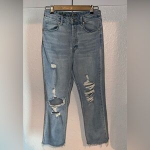 WILD FABLE LIGHT COLORED RIPPED JEANS - 10